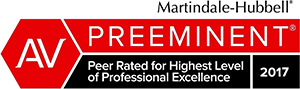 Martindale-Hubbell Preeminent - Peer Rated for Highest Level of Professional Excellence