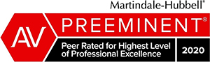 Martindale-Hubbell Preeminent - Peer Rated for Highest Level of Professional Excellence