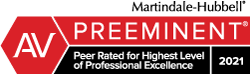 Martindale-Hubbell Preeminent - Peer Rated for Highest Level of Professional Excellence